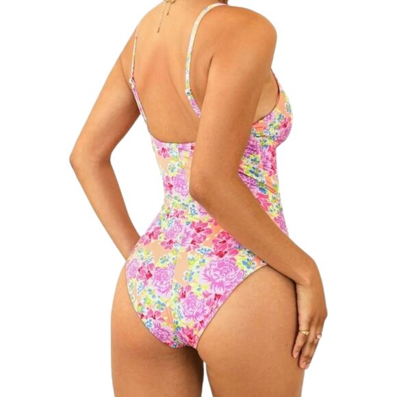 Dippin Daisys Swimsuit Womens XL Pink Bliss One-Piece Floral Summer Pool Beach - Picture 5 of 11